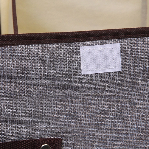 Короб - органайзер складной стеллажный для хранения вещей ДОМания, цвет серый, два отделения, 503025см (лейбл)_5