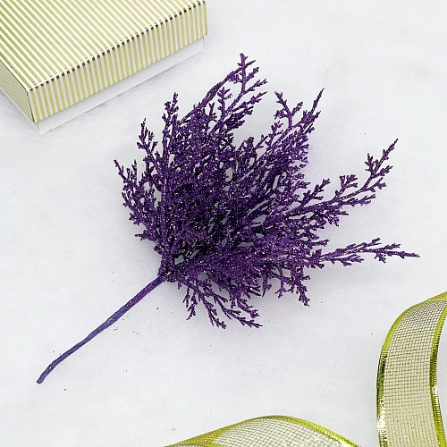 Ветка декоративная "Зимний танец" 27 см, Сиреневый