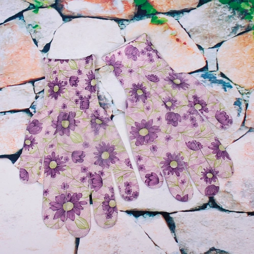 Перчатки нейлоновые Лайт-Маргаритки 8 р-р набор 5 пар_3