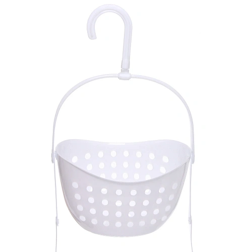Корзина - органайзер для хранения подвесная ЛЕНАРО, цвет белый, две секции, 231657см _4