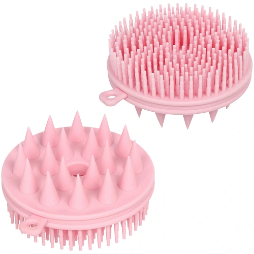 Щетка для вычесывания шерсти двухстороняя "Счастливый хвост!", цвет розовый, 8*4см (коробка)