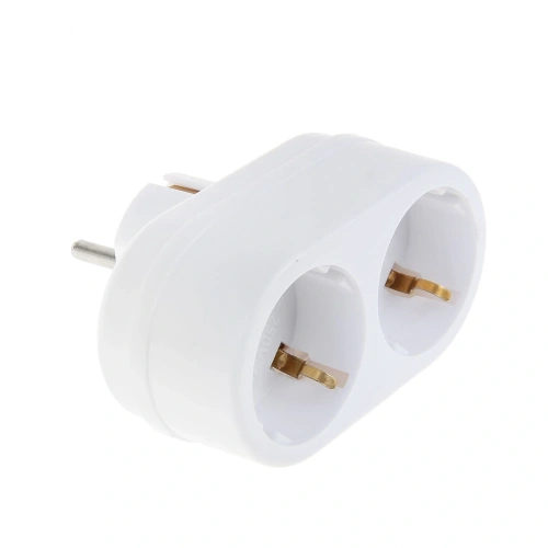 Двойник Toker 2Т2 16A с/з белый