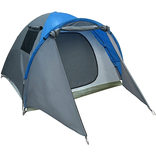 Палатка туристическая Кама-3 двухслойная, (100+215)215170 см, цвет серо-синий 2064_24