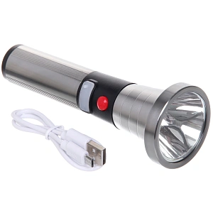 Фонарь ручной 4 режима 1LED, аккумуляторная батарея 800mAh USB 746