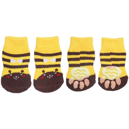 Носочки для животных "LAPUSIK", классические, пчелка, размер m