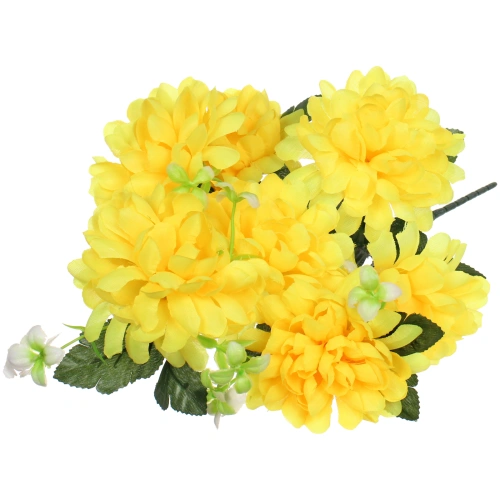 Искусственные цветы "Цветочная мелодия" Хризантемы 49см 7 цветков желтые