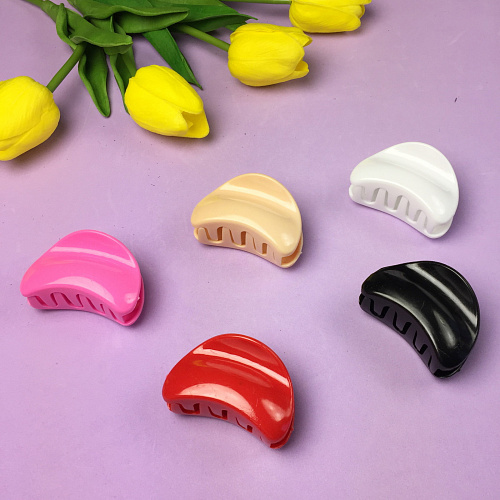 Заколка-краб для волос Amelia - Seashell, микс 6 цветов, 532 см_2