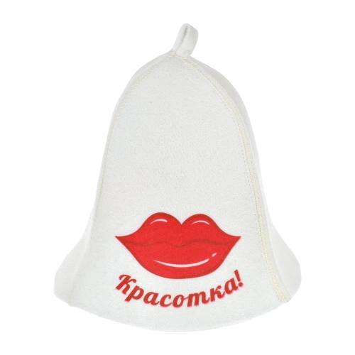 Шапка для бани и сауны «Красотка» "Hot Pot",  войлок /20
