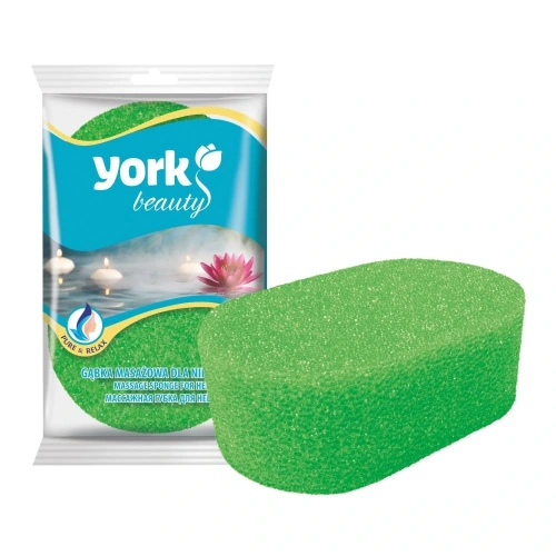 Губка для тела массажная YORK Для неё 14,5*9,5*5 см