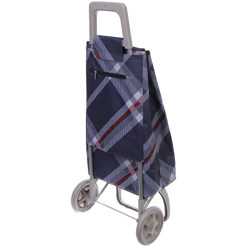 Тележка хозяйственная с сумкой (934030см, колеса 15см,грузоподъемность до 40 кг) синяя_16