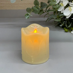 Сувенир с подсветкой "Свеча - Сияние" 9*10 см (работает от батареек 3 ААА)