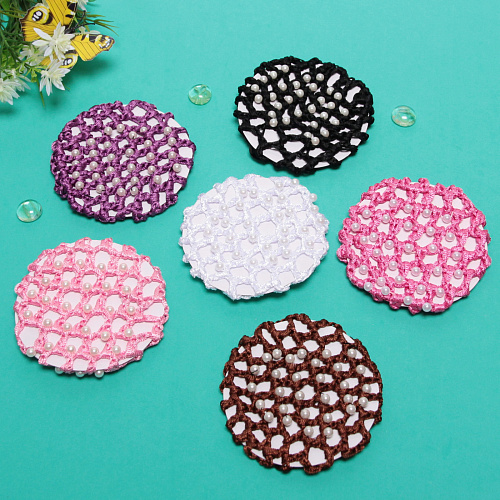 Сетка на пучок Ballet style - Жемчужинки, микс 6 цветов, d-10см_3