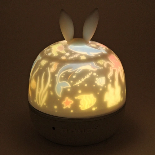 Светильник Диско-шар Fantasy - Зайка (в комплекте 6 картинок) 1314 см, 5 реж, батарейки 4хАAА, USB, RGB_21