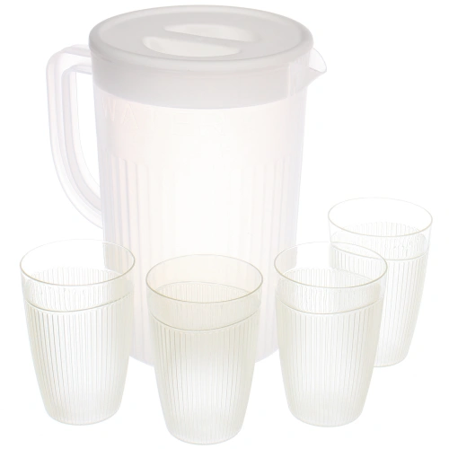 Кувшин пластиковый 2л "Прохлада" в наборе с 4-мя стаканами 200мл