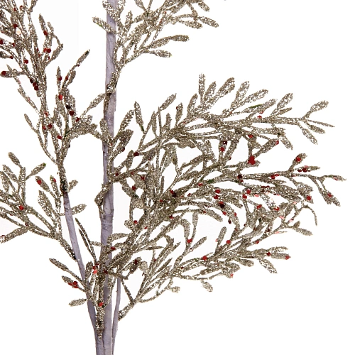 Ветка новогодняя Чаровница 70 см, Шампань_5