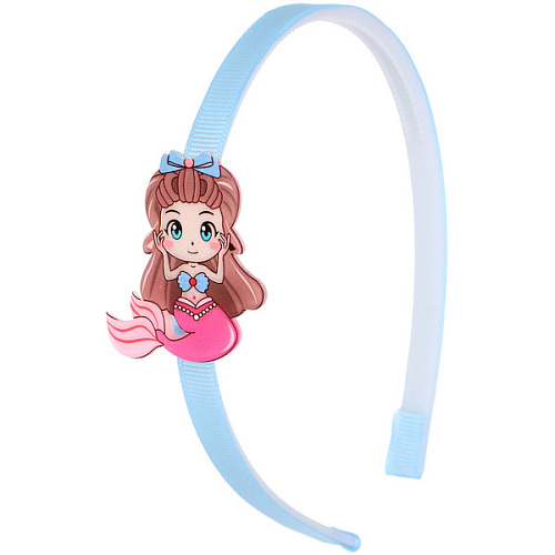 Ободок для волос детский на блистере РОЗОВОЕ ОБЛАКО, русалочка, микс 6 цветов, 1см_5