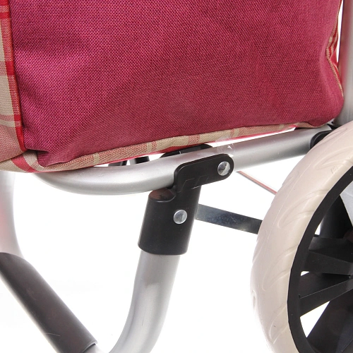 Тележка хозяйственная с сумкой (1004035см, колеса 21см,грузоподъемность до50 кг)  бордо SYD100B-2_6