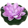 Растение водоплавающее "Кувшинка" d-13см фиолетовая, с подсветкой (теплый белый)