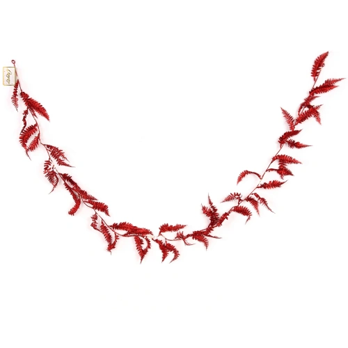 Украшение новогоднее "Сияющий папоротник" 1,80 м, Красный