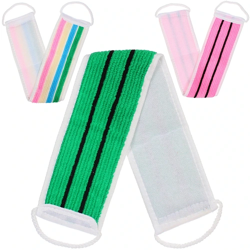 Мочалка для тела "ULTRAMARINE VOLNA", комбинированная, цвет как на фото, 59*10см (зип пакет и наклейка Ultramarine)