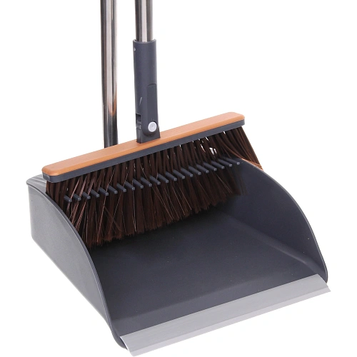 Набор для уборки, щетка для пола с совком Disco серый 1103_7