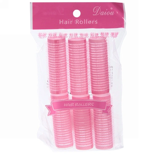 Бигуди липучки, 6шт, однотонные, цвет микс, d-2см_7