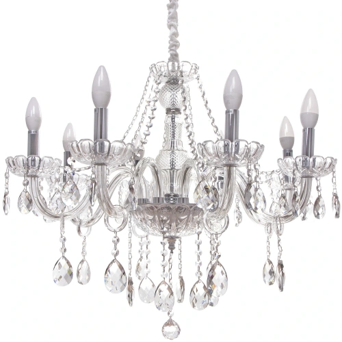 Люстра подвесная в стиле барокко "Alfemminile" 8*40Вт 25-DZ888 со стеклянными основаниями