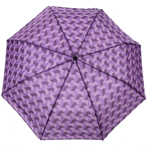 Зонт женский полуавтомат Витраж, микс 6 цветов, 8 спиц, d-100см, длина в слож виде 30см_11