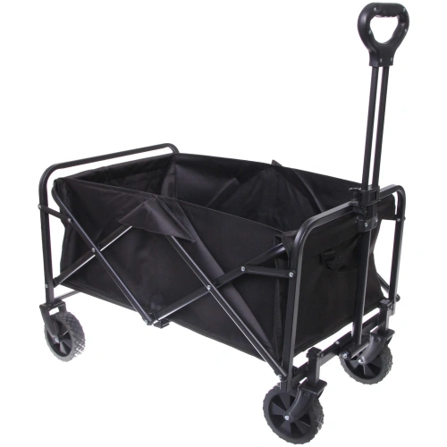 Тележка садовая складная 4 колеса 75*48*49/89см. черная