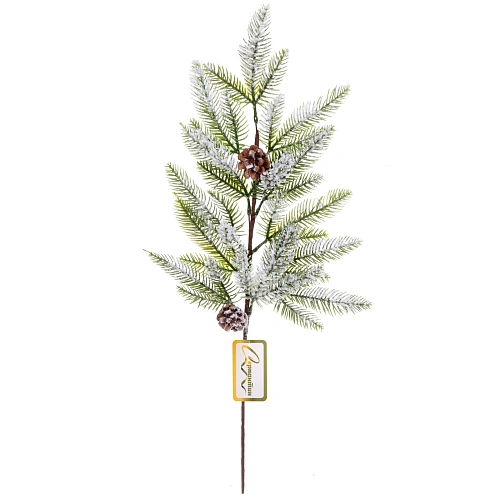 Ветка декоративная Еловая зима 64 см_2