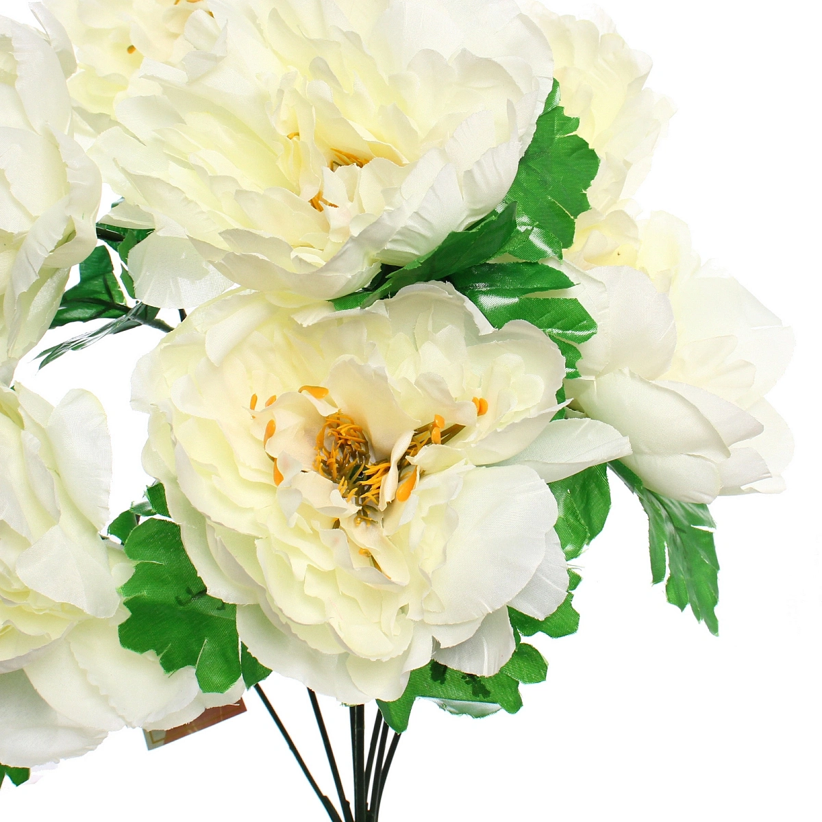 Искусственные цветы "Цветочная мелодия" Пионы 60см 7 цветков белые