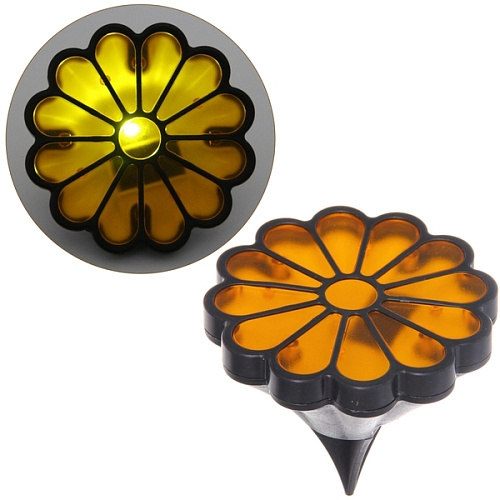 Светильник на солнечной батарее "Невероятный цветок" 9*9 см, в ассортименте (цвет свечения белый)