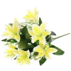Искусственные цветы "Букет лилий" 35см 7 цветков желтые