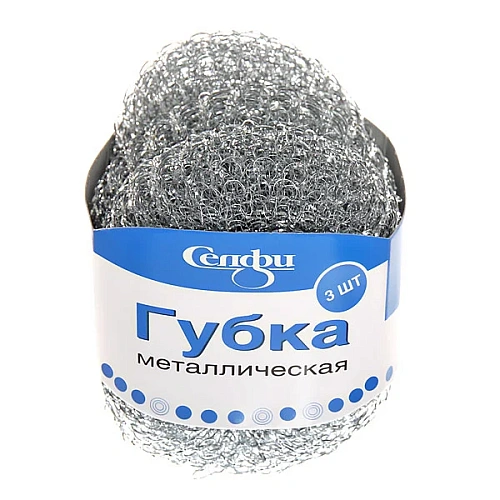 Губка металлическая Селфи 3 шт 16гр_3