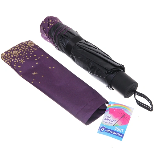 Зонт женский механический Ultramarine - Тайра, микс 6 цветов, 8 спиц, d-115см, длина в слож виде 28см_41