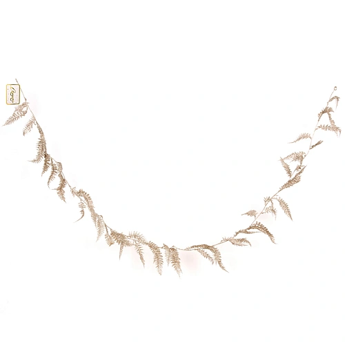 Украшение новогоднее "Сияющий папоротник" 1,80 м, Шампань