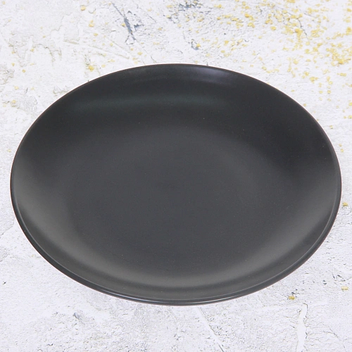 Тарелка керамическая 20см Матовая глазурь серая_9