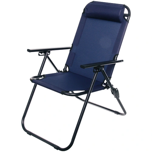 Кресло складное с подлокотниками TFS1608, 546895 см, 3 положения, темно-синий_4
