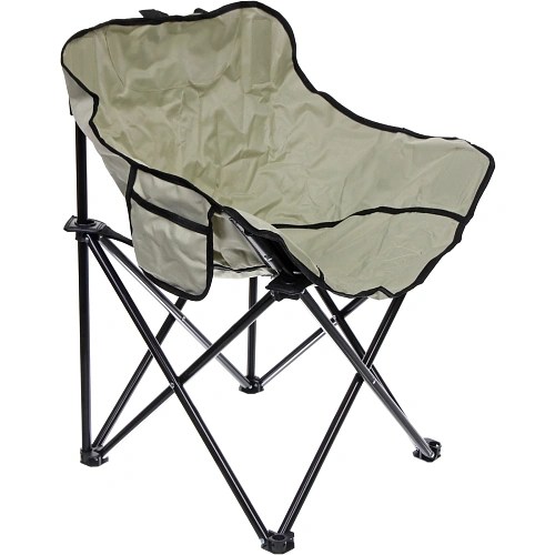 Кресло складное до 100 кг TJ-2000, 60*46*70 см, цвет: светло-серый