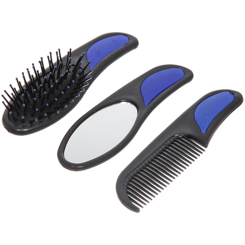 Расчески в наборе 3шт Мини, цвет черный, упаковка пакет_10
