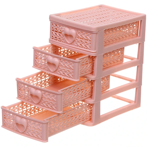 Комод малый ПАЛЕРМО, цвет пудровая роза, 4 отделения, 13915см_4