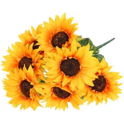 Искусственные цветы "Подсолнухи" 43см 7 цветков