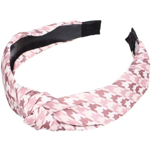 Ободок для волос ЛАФАНТАЛЬ, принт гусиная лапка, ширина 28см, микс 5 цветов (стикер на внутр часть)_3