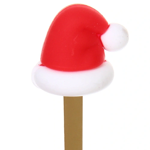 Набор для десерта Дед Мороз и Ёлка 4предмета (2ложки+2вилки) в подарочной коробке,золото_11