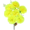 Искусственные цветы "Букет Гвоздик" 34см 7цветков желтые
