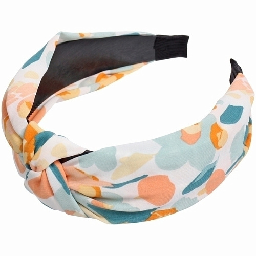 Ободок для волос ЛАФАНТАЛЬ, принт романтика, ширина 4см, микс 4 цвета (стикер на внутр часть)_3