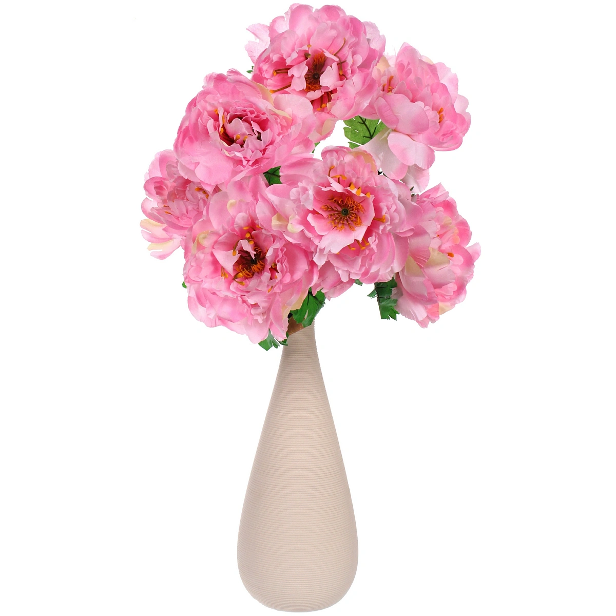 Искусственные цветы "Цветочная мелодия" Пионы 60см 7 цветков розовые