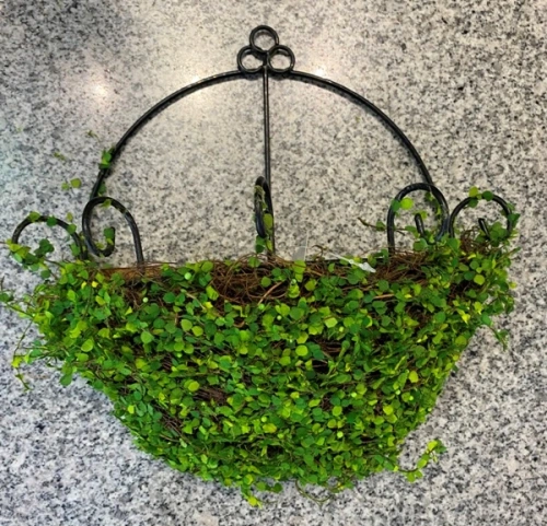 Кашпо для цветов "Сфагнум" с кокосовым волокном, настенное d=25см, листики