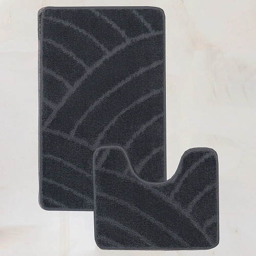 Комплект ковриков для ванной и туалета My Crystal серия Gold 50*80 и 40*50 Радуга,антрацит