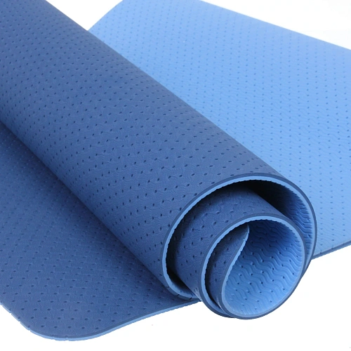 Коврик для йоги 6 мм 183х61 см Sports time перфорированный (ТРЕ), голубойсиний_4
